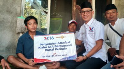 Warga Lotim ini Kecelakaan di Bali, Terima Klaim KTA Asuransi Partai Perindo