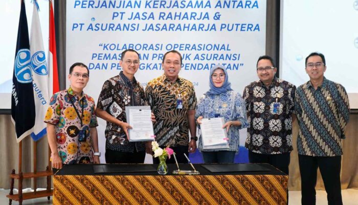 Tingkatkan Kolaborasi Operasional dan Pendapatan, Jasa Raharja dan PT Jasaraharja Putera Tandatangani Perjanjian Kerja Sama