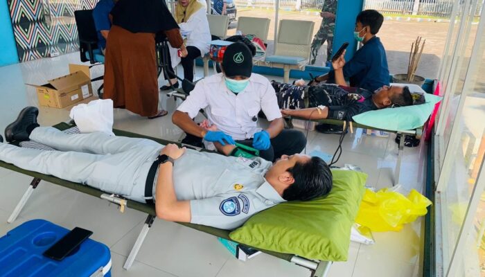 Jasa Raharja Cabang Bima Hadir Kegiatan Donor Darah dalam Peringatan Hari K3 Nasional di Kantor Pelindo Kota Bima