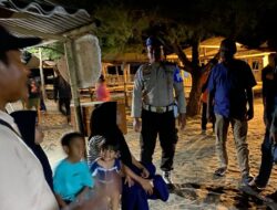 Komitmen Tanpa Henti, Personel Polsek Lembar Sisir Wilayah Pesisir Antisipasi Kejahatan 3C