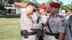 Kapolres Bima Kabupaten AKBP Muhammad Anton Bhayangkara Gaisar S.I.K.MH, Pimpin Upacara Sertijab 4 Kasat, 2 Kapolsek,Kasi Propam.