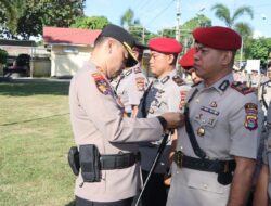 Kapolres Bima Kabupaten AKBP Muhammad Anton Bhayangkara Gaisar S.I.K.MH, Pimpin Upacara Sertijab 4 Kasat, 2 Kapolsek,Kasi Propam.