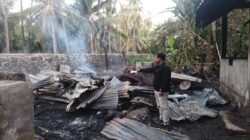 Kebakaran Dua Rumah di Sukadana, Polsek Bayan Lakukan Olah TKP