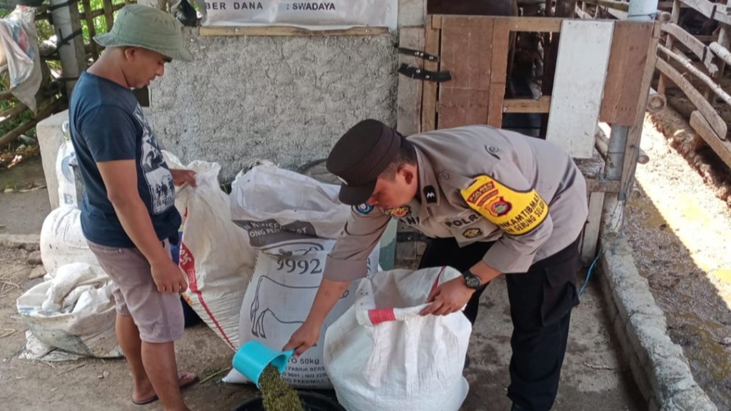 Polsek Gerung Gencarkan Program Ketahanan Pangan