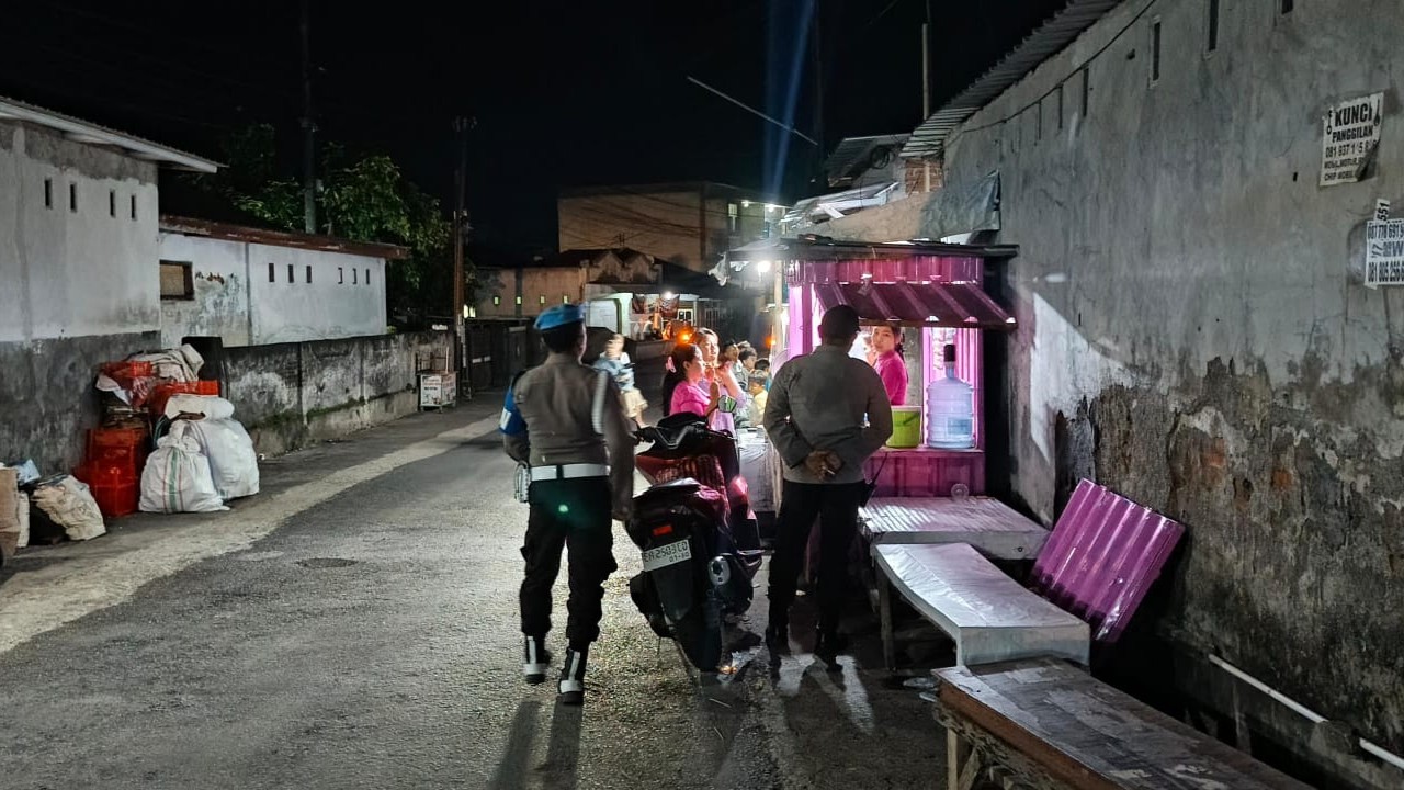 Tekan Kriminalitas, Polsek Labuapi Sisir Kawasan Rawan Malam Hari