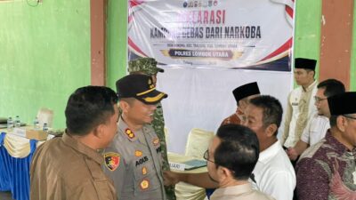 Gempur Narkoba dari Desa, Polres Lombok Utara Deklarasikan Desa Sokong Jadi “Kampung Bebas Dari Narkoba”!
