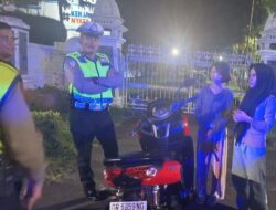 Jaga Kamtibmas, Satlantas Polres Lombok Barat Intensifkan Patroli Malam di Wilayah Gerung