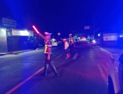 Satlantas Polres Lombok Utara Gelar Blue Light Patrol di Jalan Raya Tanjung