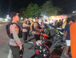 Piket Pamapta Polres Bima Kabupaten Menggelar Patroli KRYD Mencegah Timbulnya Aksi Gangguan kamtibmas di Wilayah Hukumnya