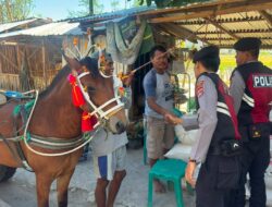 Patroli KRYD Humanis, Satsamapta Polres Bima Kabupaten Imbau Warga Jaga Kondusifitas Kamtibmas dan Bantu Angkat Padi Petani