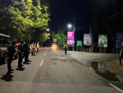 Jaga Stabilitas Kamtibmas di Wilayah Hukumnya, Pamapta Polres Bima Kabupaten Gelar Patroli Malam di Jam Rawan