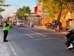 Antisipasi Kemacetan dan Kecelakaan di Jam Sibuk, Satlantas Polres Bima Kabupaten Gelar Kegiatan Rawan Pagi