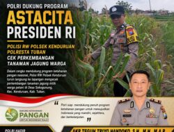 Polri Dukung Program Astacita Presiden RI, Polisi RW Polsek Kenduruan Polresta Tuban Cek Perkembangan Tanaman Jagung Warga .