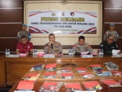 Perang Melawan Narkoba, Polres Bima Kabupaten Ungkap 12 Kasus dan Sita 57,37 Gram Sabu