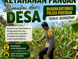 Dukung Program ASTACITA, Bhabinkamtibmas Desa Suciharjo Polsek Parengan Polresta Tuban sambangi lokasi tanaman Jagung Di Desa Suciharjo Kec. Parengan