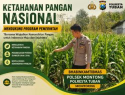 Polsek Montong Polresta Tuban Turun Cek Tanaman jagung Warga di Desa Bringin