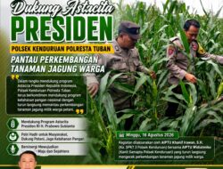 Dukung Astacita Presiden, Polsek Kenduruan Polresta Tuban Pantau Perkembangan Tanaman Jagung Warga
