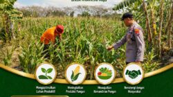 Bhabinkamtibmas Desa Margorejo Dampingi Petani Olah Lahan Pertanian