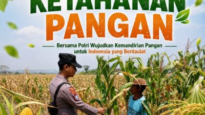 Mendukung Program Ketahanan Pangan Nasional Anggota Bhabinkamtibmas Polsek Senori Polresta Tuban Monitoring Tanaman Jagung Warga Desa Leran