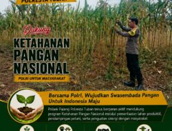 Polri Dukung Astacita, Polsek Grabagan Polresta Tuban Turun Cek Tanaman jagung milik Warga di Desa Grabagan