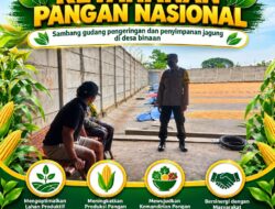 “POLSEK KEREK SAMBANG GUDANG PENAMPUNGAN JAGUNG, DUKUNG KETAHAN PANGAN NASIONAL”