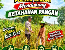 Mendukung Asta Cita Presiden Polmas Polsek Senori Polresta Tuban Pantau Kodisi Tanaman Jagung Milik Warga Desa Medalem
