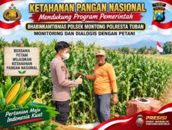 Polsek Montong Polresta Tuban Turun Cek Tanaman jagung Warga di Desa Bringin