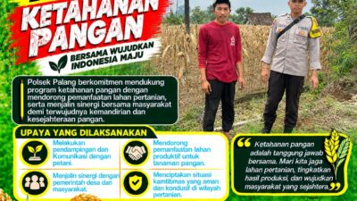 Dukung Astacita, Polsek Palang Polresta Tuban Pantau Langsung Lahan Jagung milik warga Desa Ngimbang
