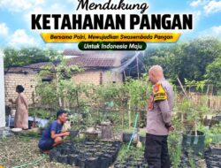 Polsek Tuban Dukung Ketahanan Pangan, Bhabinkamtibmas Pantau Pemanfaatan Lahan Pekarangan Warga