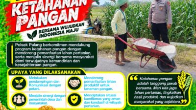 Dukung Astacita, Polsek Palang Polresta Tuban Pantau Langsung Lahan Jagung milik warga Desa Pucangan