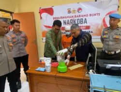 5,33 Gram Sabu Dimusnahkan, Polres Lombok Utara Pastikan Pengelolaan Barang Bukti Transparan