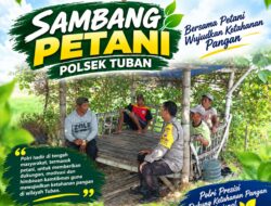 Sambang Petani, Bhabinkamtibmas Polsek Tuban Dukung Ketahanan Pangan