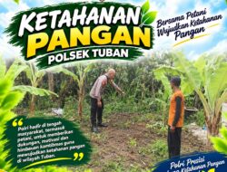 Polsek Tuban Dukung Ketahanan Pangan, Bhabinkamtibmas Sambangi Lahan Pekarangan Warga