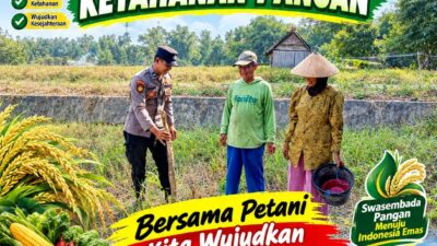 Bhabinkamtibmas Wanglukulon Polsek Senori Polresta Tuban Dampingi Petani Tanam Benih Jagung, Wujudkan Ketahanan Pangan Nasional
