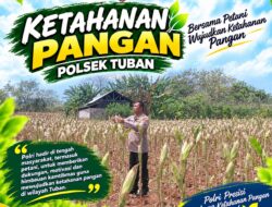Bhabinkamtibmas Polsek Tuban Pantau Lahan Pertanian, Dukung Ketahanan Pangan Nasional
